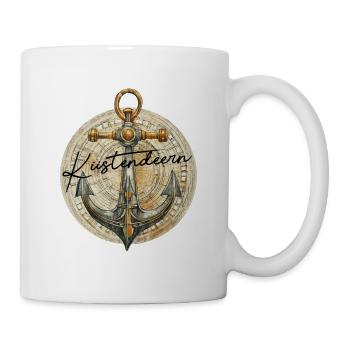 Küstendeern Vintage Anker - Tasse - Weiß - Rechts