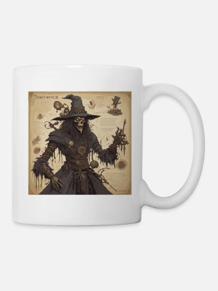 Hexenhandbuch / Zauberbuch / Halloween / Herbst - Tasse - Weiß