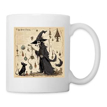 Manuel de la sorcière / grimoire / Halloween / automne - Mug blanc - blanc - Droite