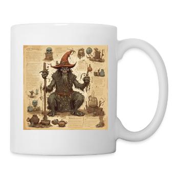 Manuel de la sorcière / grimoire / Halloween / automne - Mug blanc - blanc - Droite
