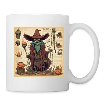 Manuel de la sorcière / grimoire / Halloween / automne - Mug blanc - blanc - Droite