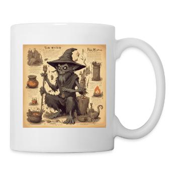 Manuel de la sorcière / grimoire / Halloween / automne - Mug blanc - blanc - Droite