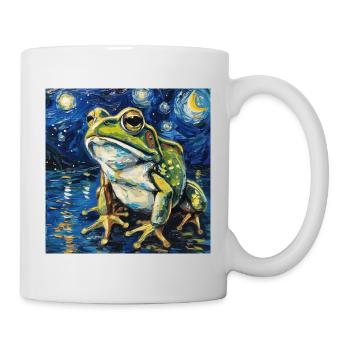 Frog, Animal, Van Gogh, Starry Night - Mug - white - Right