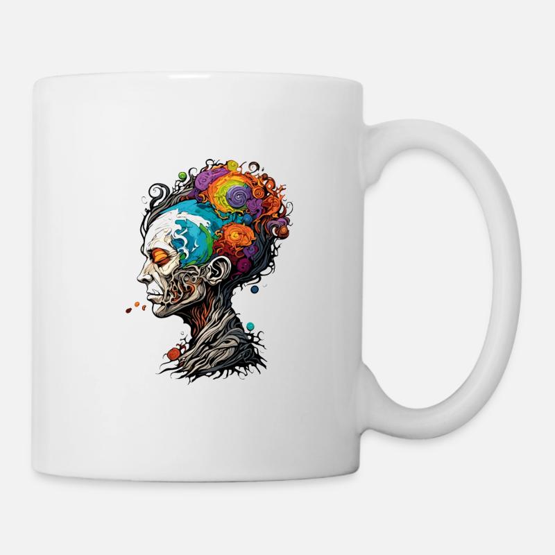 Frau / Baum / Verwurzelt / Kunst / Illustration - Tasse - Weiß
