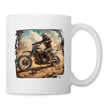 Motorcross / fahren / Sport / Maschine / Zweirad - Tasse - Weiß - Rechts