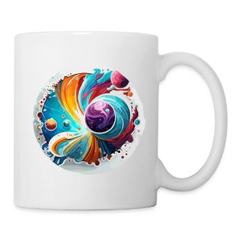 Planeten / Sonnensystem / Weltall / Galaxie - Tasse - Weiß - Rechts