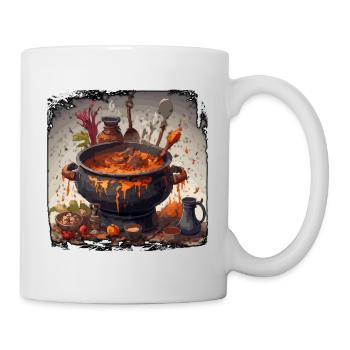 Kochtopf / Hexenkessel / Halloween / Zauberei - Tasse - Weiß - Rechts