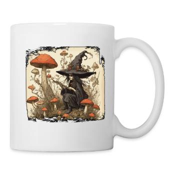 Manuel de la sorcière / grimoire / Halloween / automne - Mug blanc - blanc - Droite