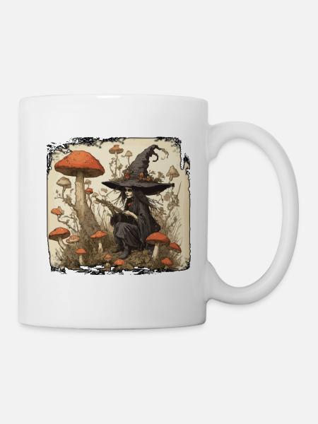Manuel de la sorcière / grimoire / Halloween / automne - Mug blanc - blanc