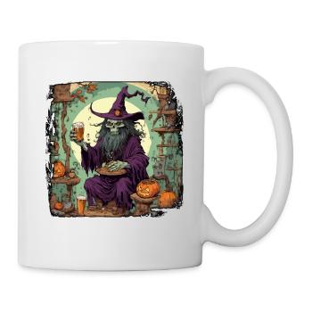 Manuel de la sorcière / grimoire / Halloween / automne - Mug blanc - blanc - Droite