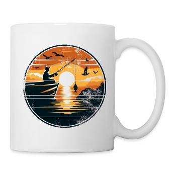 Angler, Fishing, Fishing, Boat - Mug - white - Right