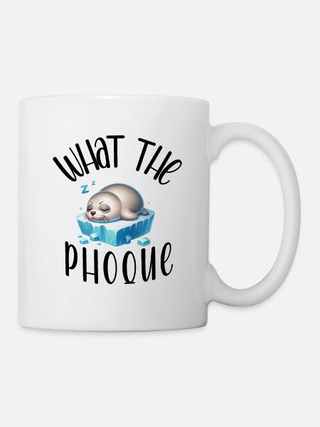 "Sleeping Seal T-Shirt - Soft Fleece" - Mug - white