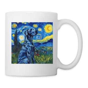 Great Dane, Great Dane, Dog, Van Gogh - Mug - white - Right