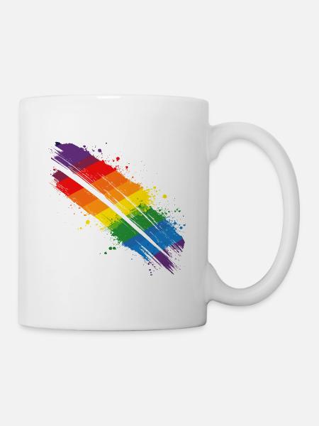 Rainbow Brushstroke - Mug - white