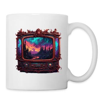 TV / Télévision / Analogique / Tube TV / Rétro - Mug blanc - blanc - Droite