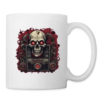 Radio / Analogique / Musique / Fréquence / Haut-parleurs - Mug blanc - blanc - Droite