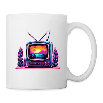 TV / Télévision / Analogique / Tube TV / Rétro - Mug blanc - blanc - Droite