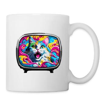 TV / Télévision / Analogique / Tube TV / Rétro - Mug blanc - blanc - Droite