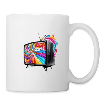 TV / Télévision / Analogique / Tube TV / Rétro - Mug blanc - blanc - Droite