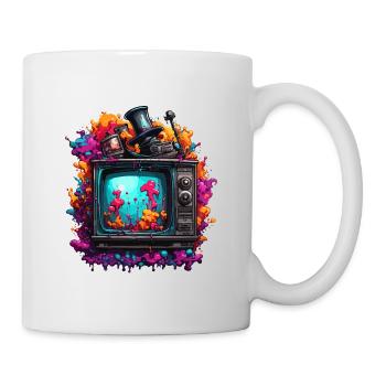 TV / Télévision / Analogique / Tube TV / Rétro - Mug blanc - blanc - Droite