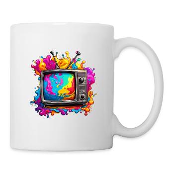 TV / Télévision / Analogique / Tube TV / Rétro - Mug blanc - blanc - Droite