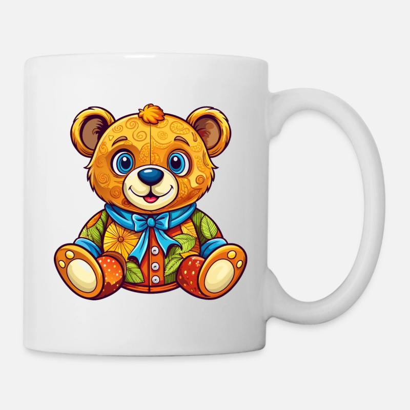 Peluche colorée - Mug blanc - blanc