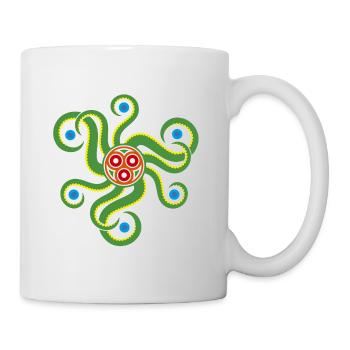 Der im Meer (grün) - Tasse - Weiß - Rechts