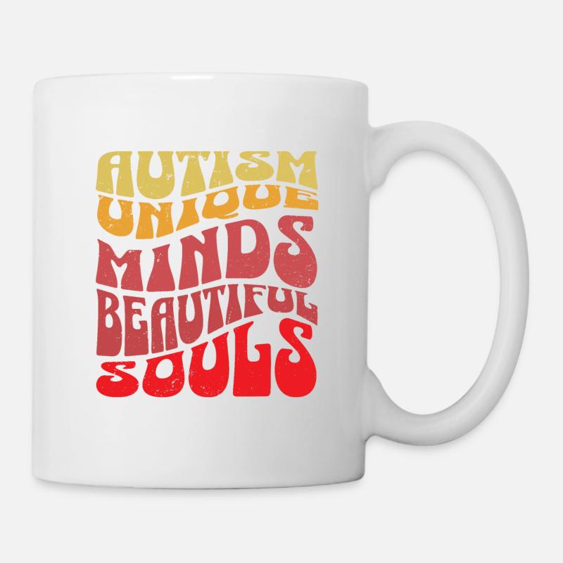 Autismus Einzigartige Köpfe, schöne Seelen - Tasse - Weiß