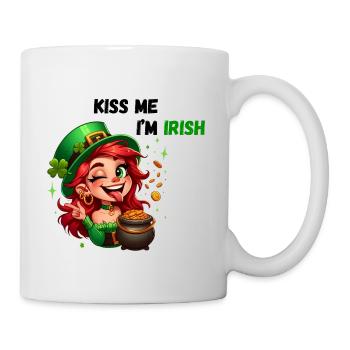Embrasse-moi je suis irlandais - Mug blanc - blanc - Droite