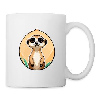 Erdmännchen Niedlich Illustration - Tasse - Weiß - Rechts