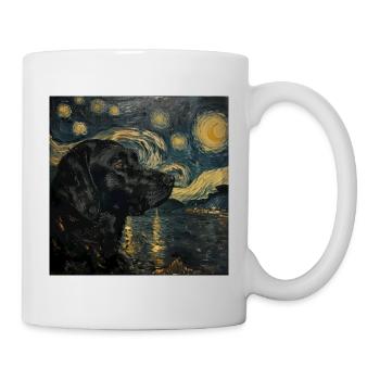 Labrador retriever, Labrador, chien, van gogh - Mug blanc - blanc - Droite