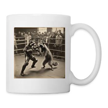 Waschbär / Tier / Foto / Wild / lustig / Räuber - Tasse - Weiß - Rechts