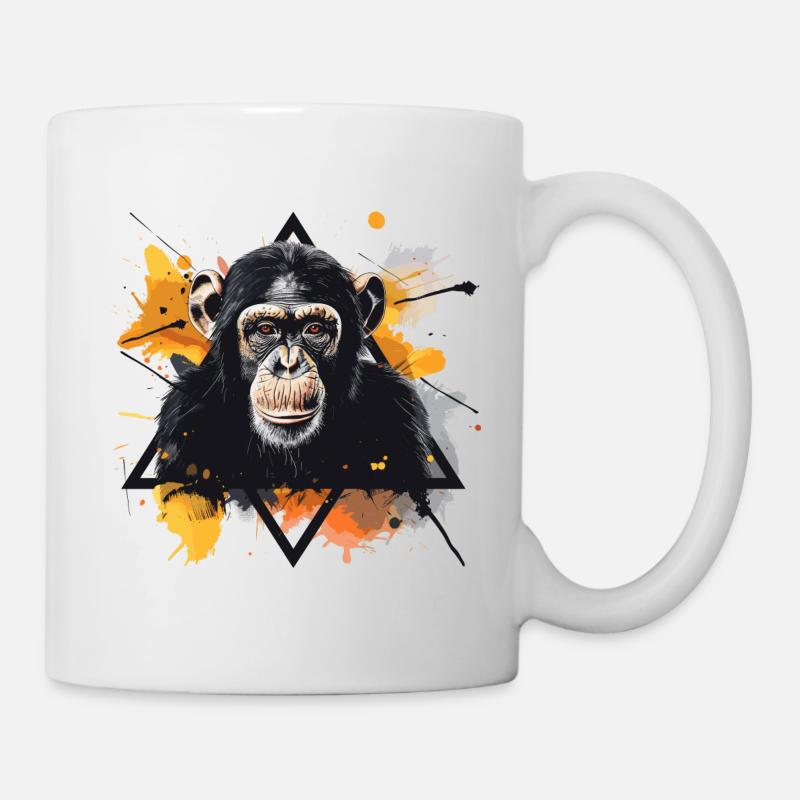 Schimpanse Affe - Tasse - Weiß