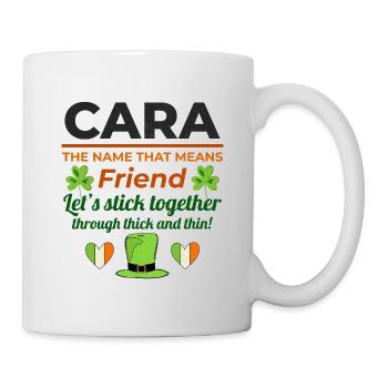 Drôle de fille irlandaise Nom : Cara - L’ami - Mug blanc - blanc - Droite