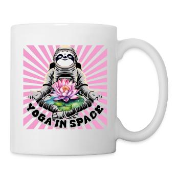 Yoga im Weltall - Tasse - Weiß - Rechts