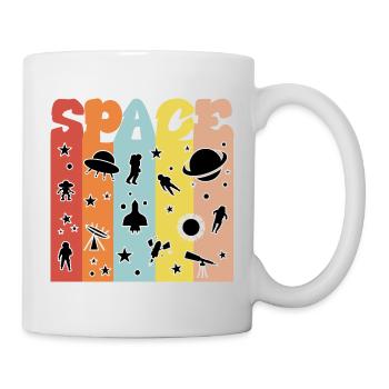 Space, Weltall, Astronaut - Tasse - Weiß - Rechts