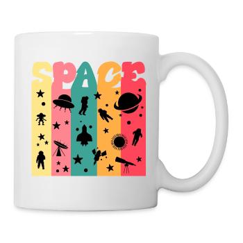 Space, Weltall, Astronaut - Tasse - Weiß - Rechts