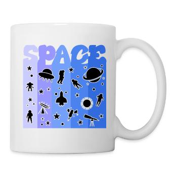 Space, Astronaut, All, Weltall - Tasse - Weiß - Rechts