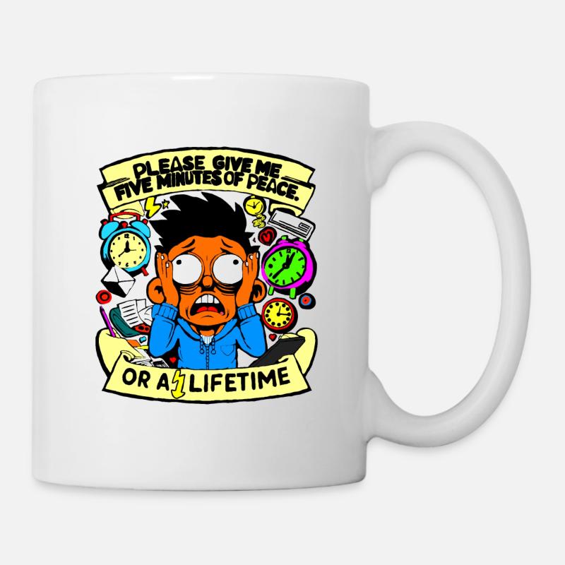 Give me five minutes - Tasse - Weiß