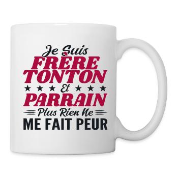 Frère Tonton et Parrain - Cadeau Parrain - Mug blanc - blanc - Droite