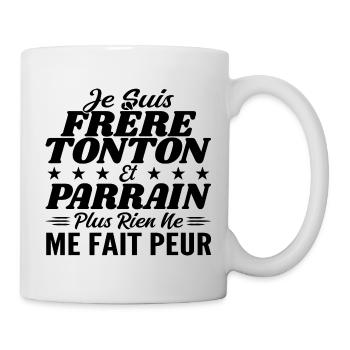 Frère Tonton et Parrain - Cadeau Parrain - Mug blanc - blanc - Droite