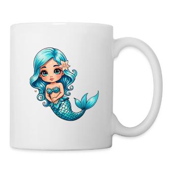 Mermaid fantasy illustration - Mug - white - Right