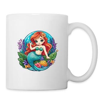 Mermaid fantasy illustration - Mug - white - Right