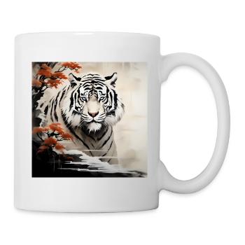 Bai Hu le Tigre blanc - Mug blanc - blanc - Droite