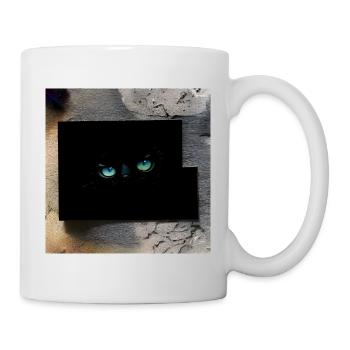 Regard Nocturne Énigme des Yeux Émeraude - Mug blanc - blanc - Droite