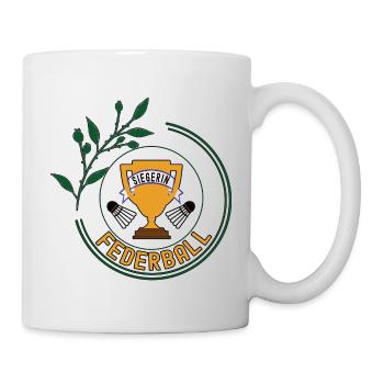 Federball Siegerin Badminton Sieg Spiel Spieler 1. - Tasse - Weiß - Rechts