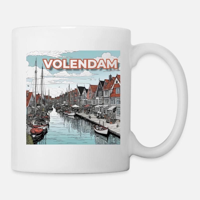 Volendam Design aus Holland - Tasse - Weiß