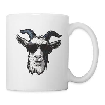 Ziege Goat Sonnenbrille - Tasse - Weiß - Rechts