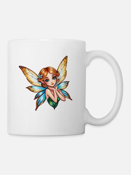 Fee Fantasy Illustration - Tasse - Weiß