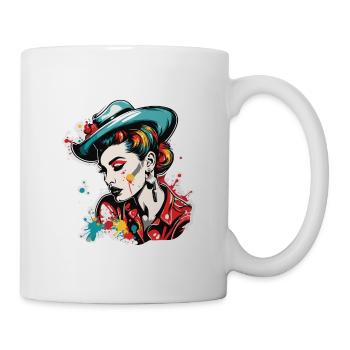 Rockabilly / Pin-up Girl / Frauenpower / 50er - Tasse - Weiß - Rechts